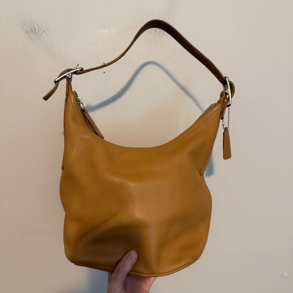 Vintage Coach Legacy West Hobo 9823 Camel Leather Shoulder Bag Y2K USA Slouchy